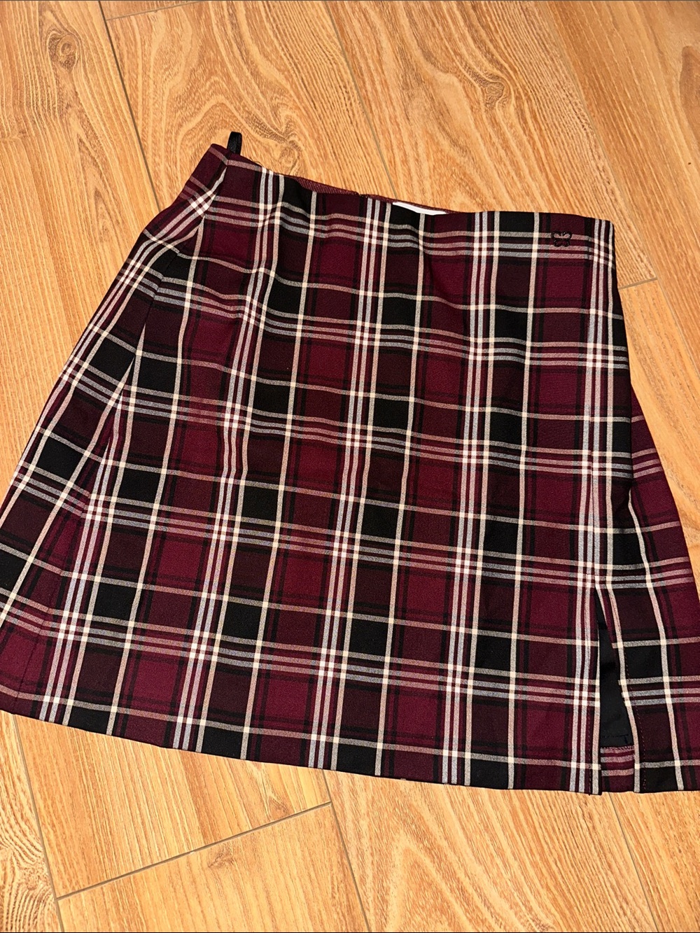 Aritzia sunday best plaid high waisted mini skirt